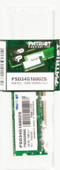 Опер. память SO-DIMM DDR3 4GB 1600MHz Patriot PSD34G16002S