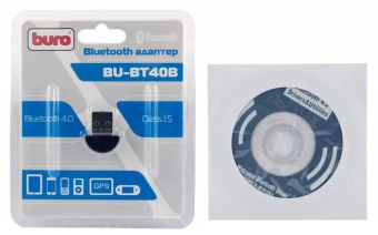Адаптер Bluetooth Buro BU-BT40B Bluetooth 4.0+EDR class 1.5 20м черный